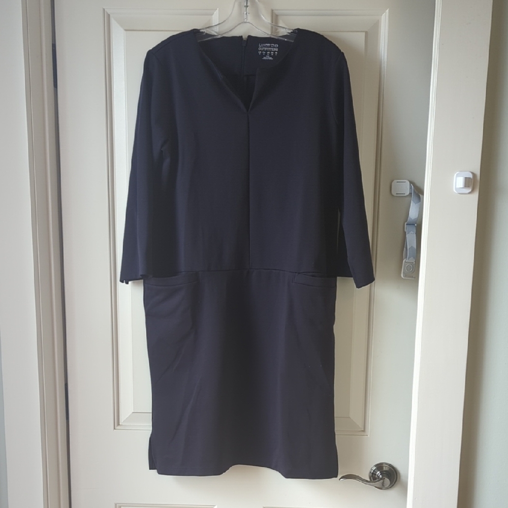 Lands' End Women's Long Sleeve Dress - Black